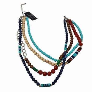 Robert Rose Colorful Four Strand Beaded Necklace